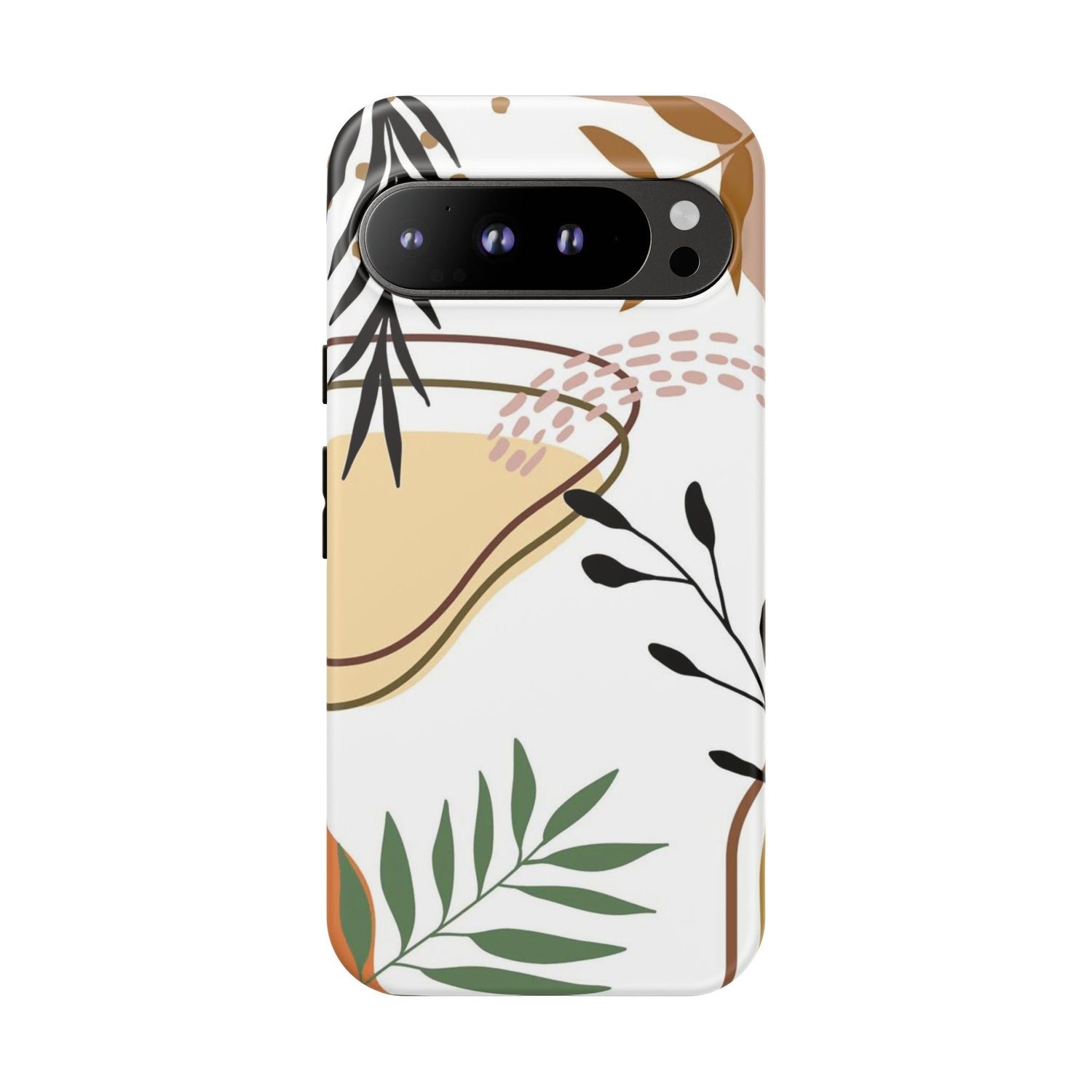 Floral Line Abstraction Pixel Case