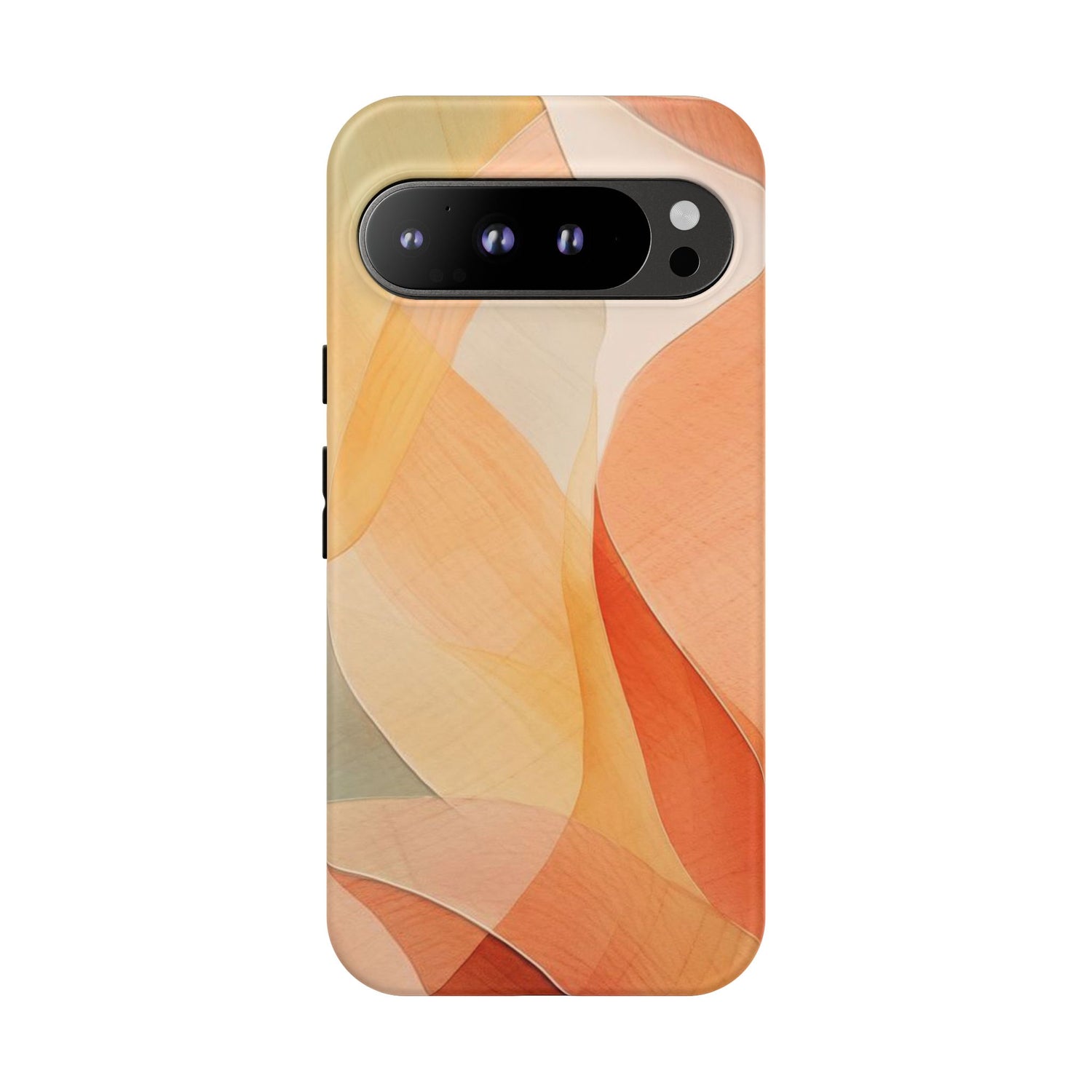 Orange Abstract Shapes Pixel Case