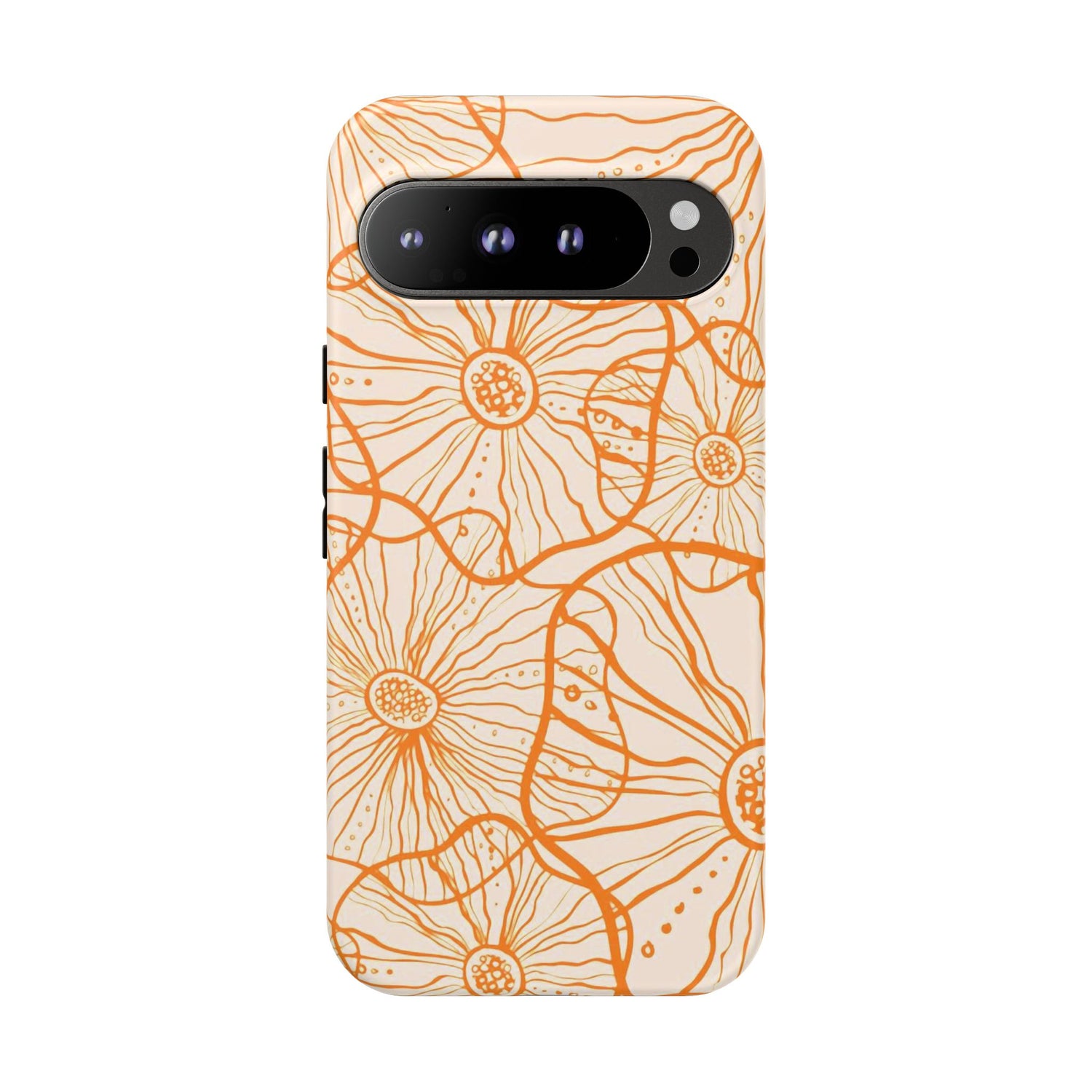 Amber Blossom Garden Pixel Case