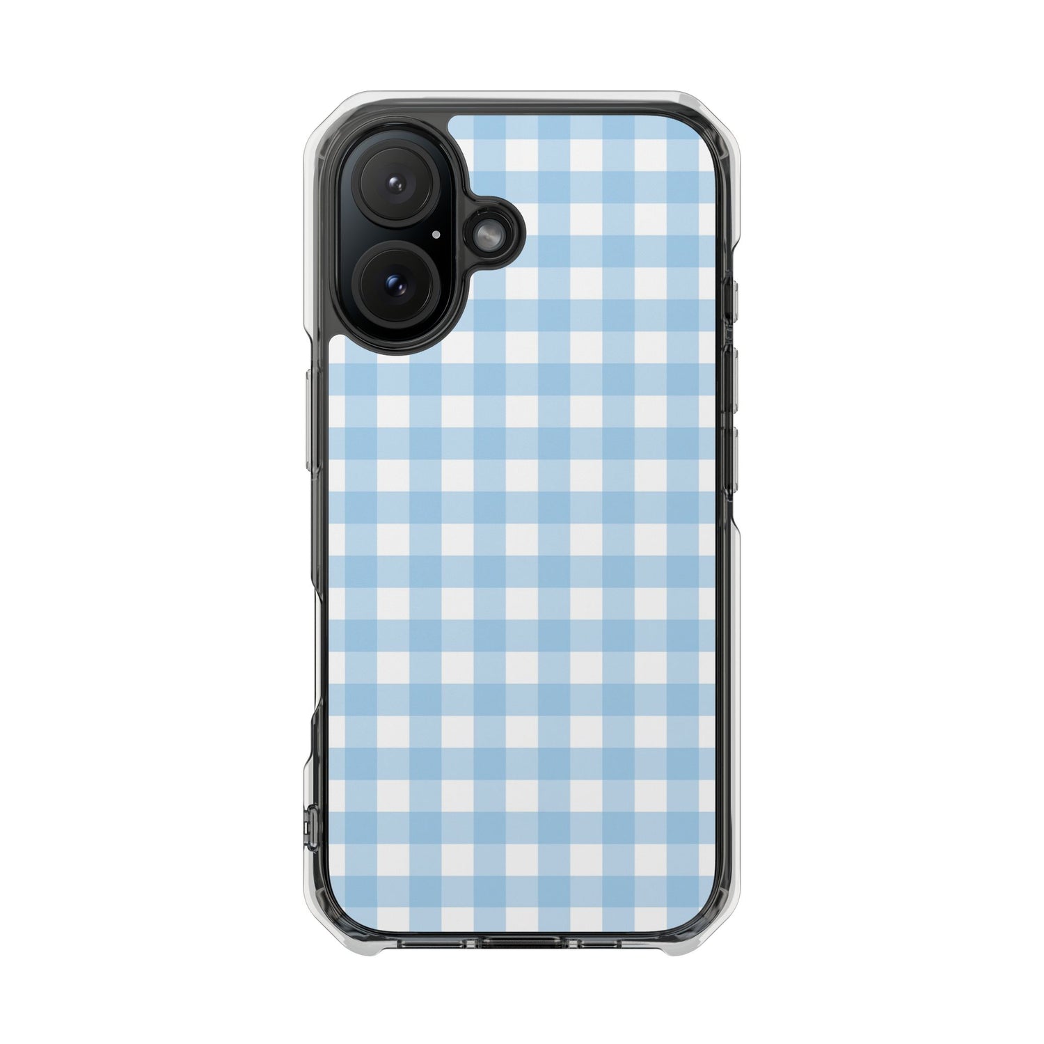 Sky Plaid iPhone Clear Case