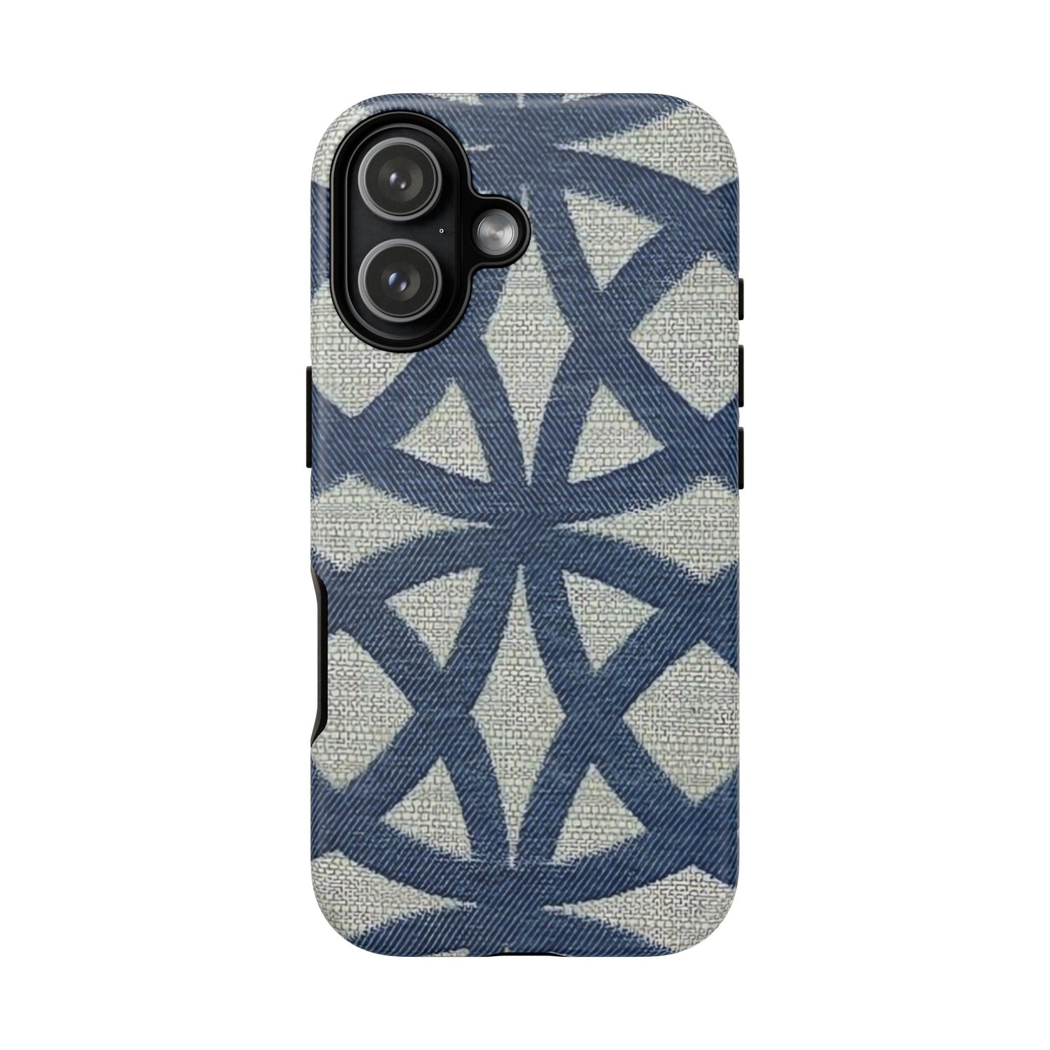 Indigo Woven Lines iPhone Tough Case