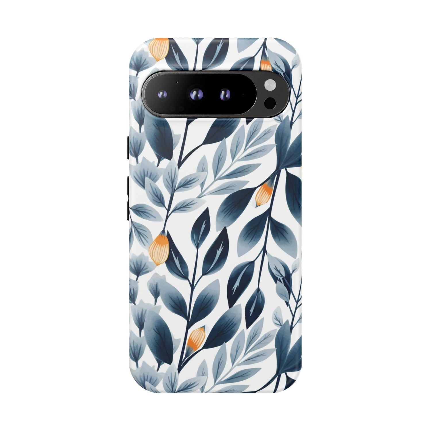 Blue Field Leaf Pixel Case