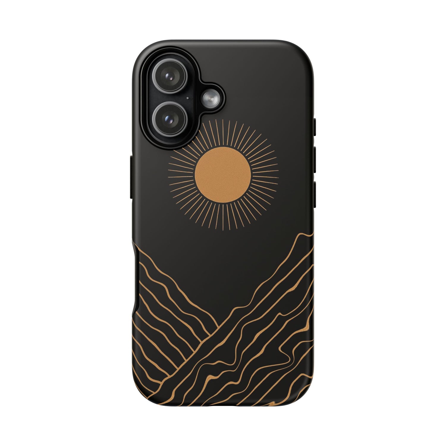 Golden Horizon Stripes iPhone Tough Case